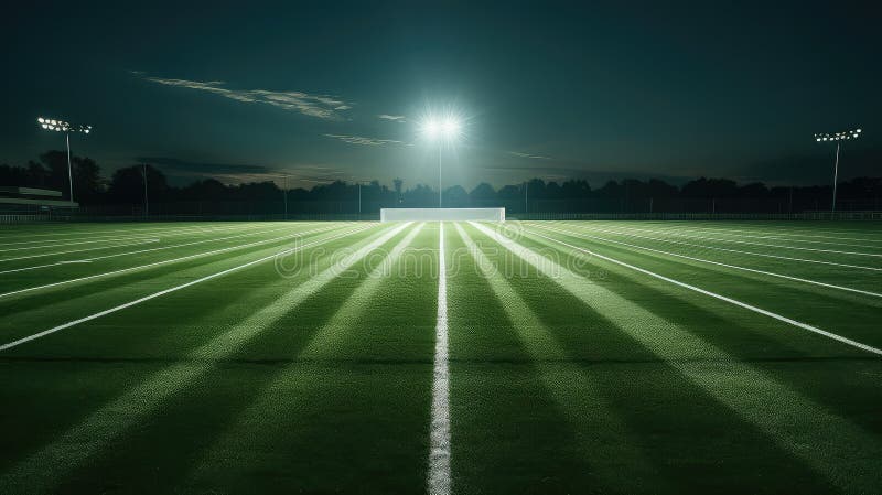 Illumination Football Field Lights Stock Illustration - Illustration of