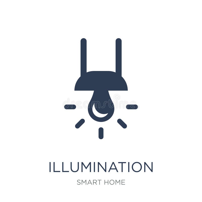 Illumination icon. Trendy flat vector Illumination icon on white stock illustration Illumination icon. Trendy flat vector Illumination icon on white stock illustration