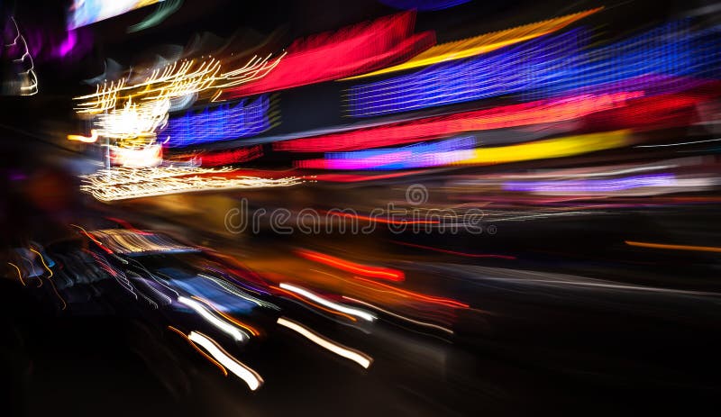 Illumination and night lights of New York City royalty free stock images Illumination and night lights of New York City royalty free stock images