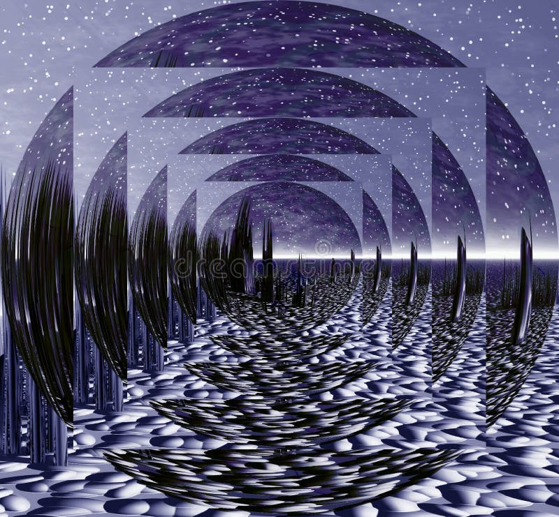 Illusion de l'espace illustration de vecteur