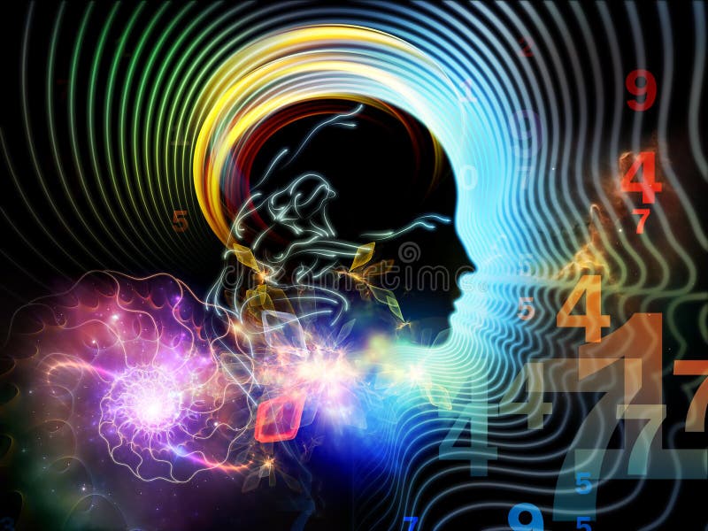 Illusion of Human Mind vector illustration