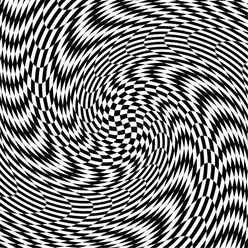 Cercles De Noir D'illusion De La Vision 3d Illustration Stock