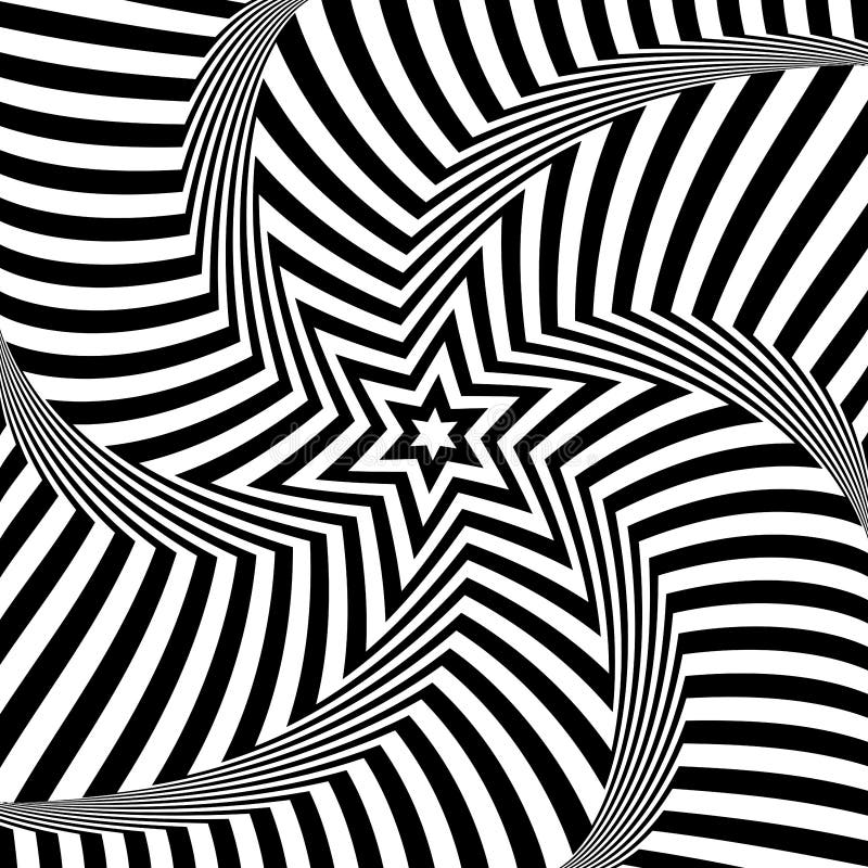 Illusion of Rotation Movement. Star Pattern. Lines Texture Stock Vector -  Illustration of circular, background: 147710344