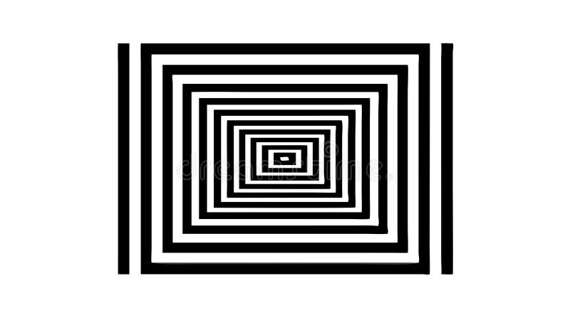 Illusione ottica Ipnotica Quadrati concentrici Disegno vettoriale Concetto vettore Generativo AI illustrazione di stock