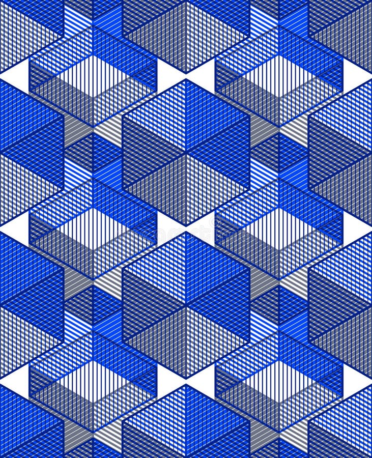 Illusive fortlöpande färgrik modell, dekorativ abstrakt backgr royaltyfri illustrationer Illusive fortlöpande färgrik modell, dekorativ abstrakt backgr royaltyfri illustrationer