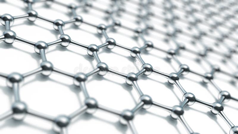 3d illusrtation of graphene molecules. Nanotechnology background illustration. 3d illusrtation of graphene molecules. Nanotechnology background illustration