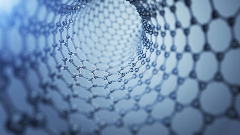 3d illusrtation of graphene molecules. Nanotechnology background illustration. 3d illusrtation of graphene molecules. Nanotechnology background illustration