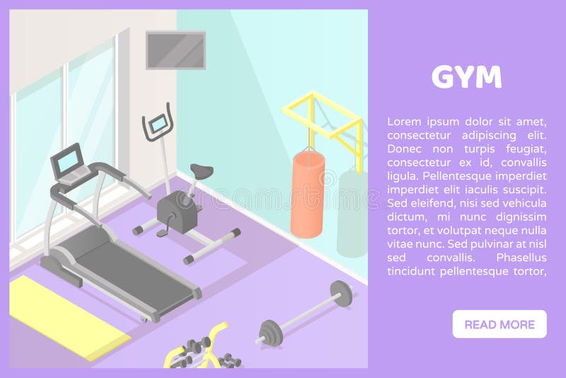Illustartion interior cortado polivinílico bajo isométrico del vector Sitio casero de la aptitud o del gimnasio stock de ilustración Illustartion interior cortado polivinílico bajo isométrico del vector Sitio casero de la aptitud o del gimnasio stock de ilustración