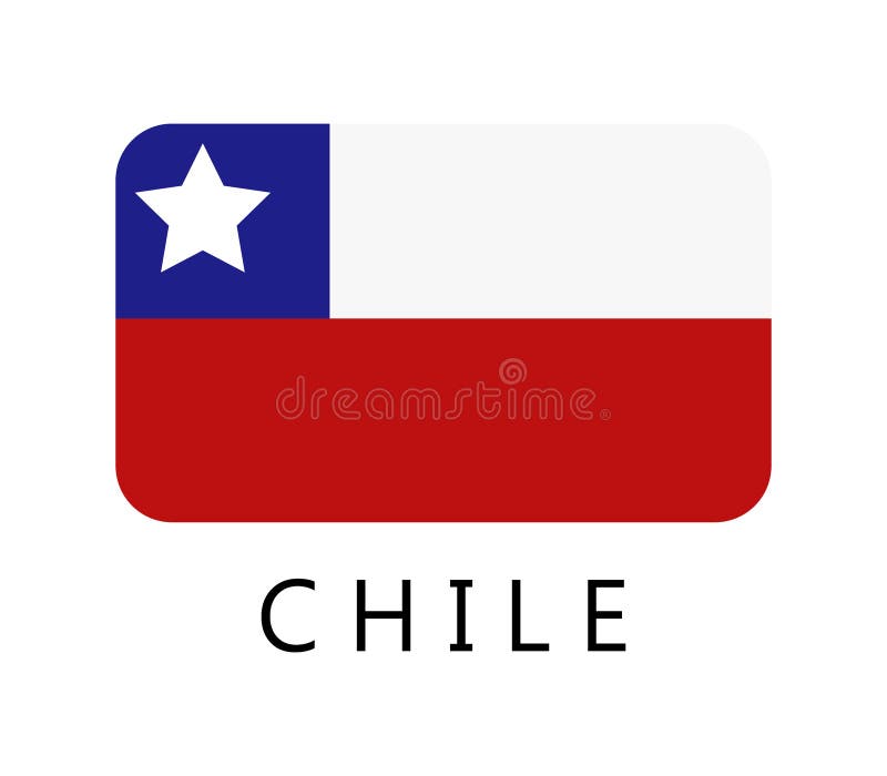 Illustrated flag of chile stock illustration. Illustration of
