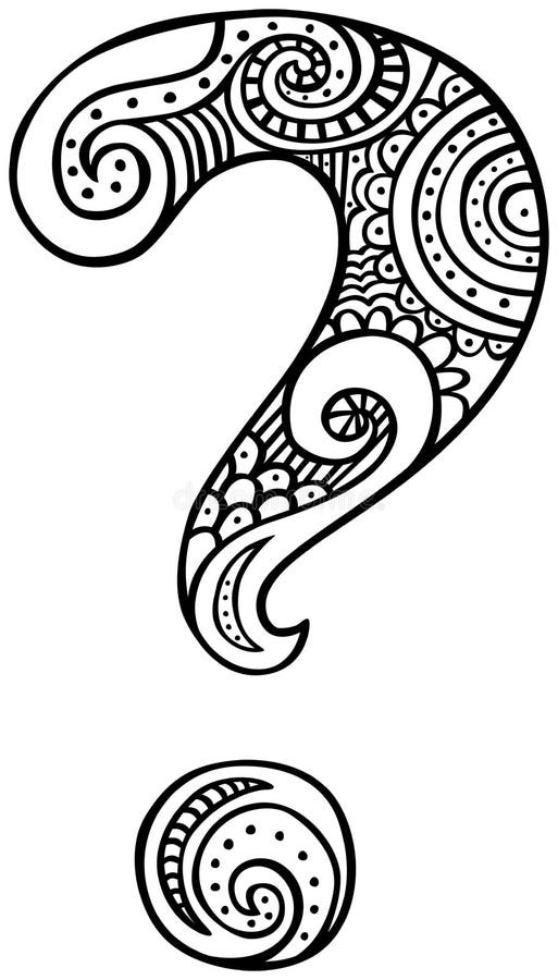 Coloring Page Question Mark - 336+ SVG PNG EPS DXF File