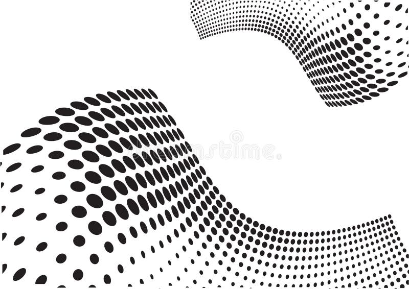 Illustrated wave dotted design
