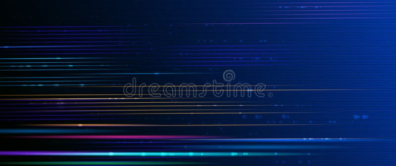 Illustration Abstract glowing, neon light effect, stripes line pattern. Vector design communication techno on blue background. Futuristic digital technology for web or banner background. Illustration Abstract glowing, neon light effect, stripes line pattern. Vector design communication techno on blue background. Futuristic digital technology for web or banner background