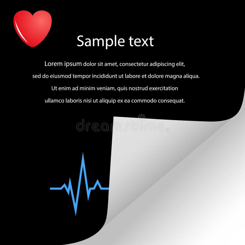 Illustratie van cardiogram, hartimpuls met ruimte voor tekst Medische vectorbanner royalty-vrije illustratie Illustratie van cardiogram, hartimpuls met ruimte voor tekst Medische vectorbanner royalty-vrije illustratie