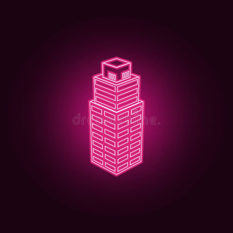 illustratie van 3d de bureaubouw pictogram Elementen van 3d bouw in de pictogrammen van de neonstijl Eenvoudig pictogram voor web royalty-vrije illustratie illustratie van 3d de bureaubouw pictogram Elementen van 3d bouw in de pictogrammen van de neonstijl Eenvoudig pictogram voor web royalty-vrije illustratie