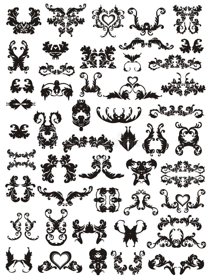 Illustration of tattoo design elements vector. Illustration of tattoo design elements vector