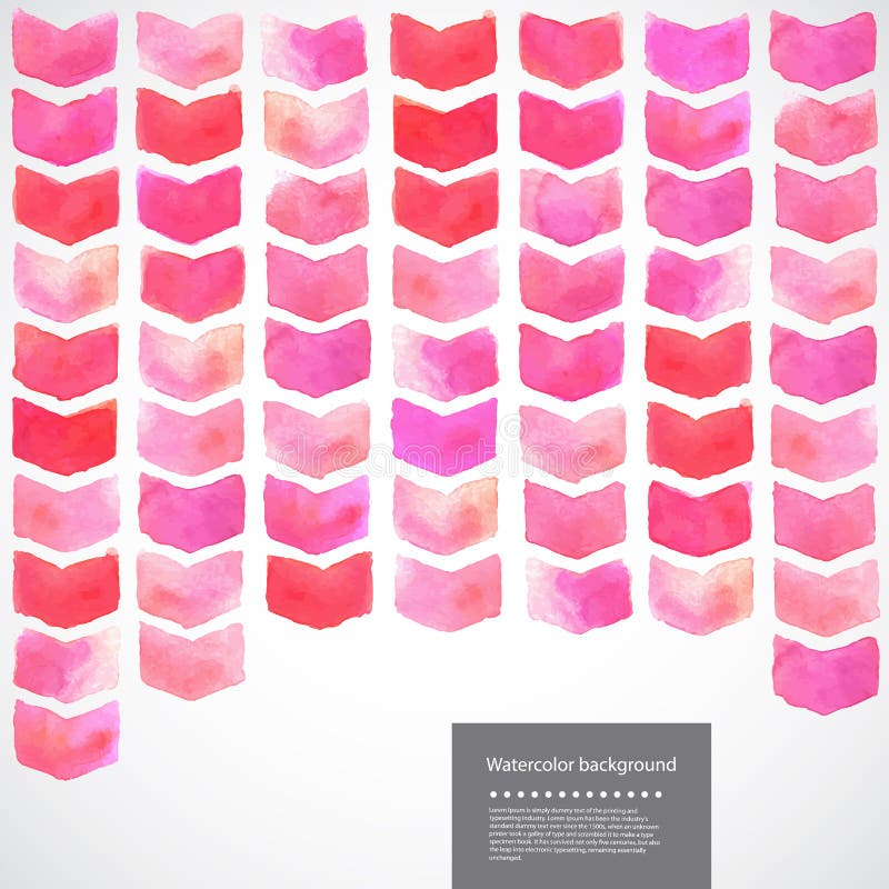 Illustratie van de waterverf de vector geometrische chevron vector illustratie Illustratie van de waterverf de vector geometrische chevron vector illustratie