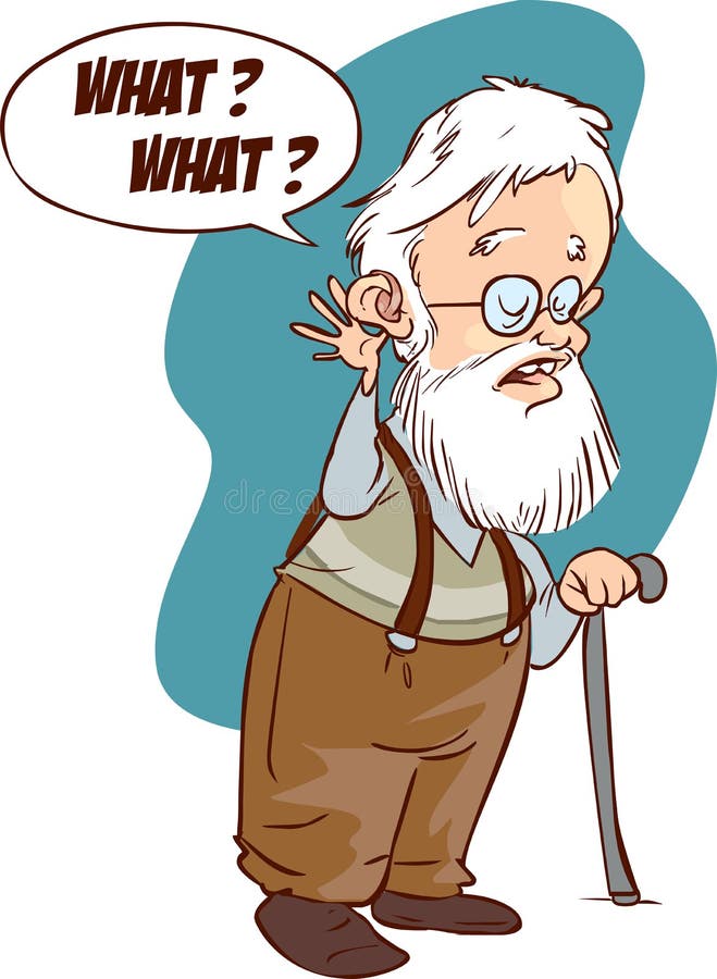 Illustratie van doof probleem, verlies van het gehoor, het verouderen Vectorkunst, FL stock illustratie Illustratie van doof probleem, verlies van het gehoor, het verouderen Vectorkunst, FL stock illustratie
