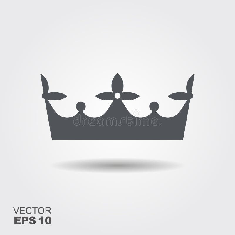 Illustratie van een kroon in vlakke ontwerpstijl royalty-vrije illustratie Illustratie van een kroon in vlakke ontwerpstijl royalty-vrije illustratie