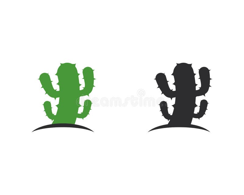 Illustratie van het het malplaatje de vectorpictogram van het cactusembleem stock illustratie Illustratie van het het malplaatje de vectorpictogram van het cactusembleem stock illustratie
