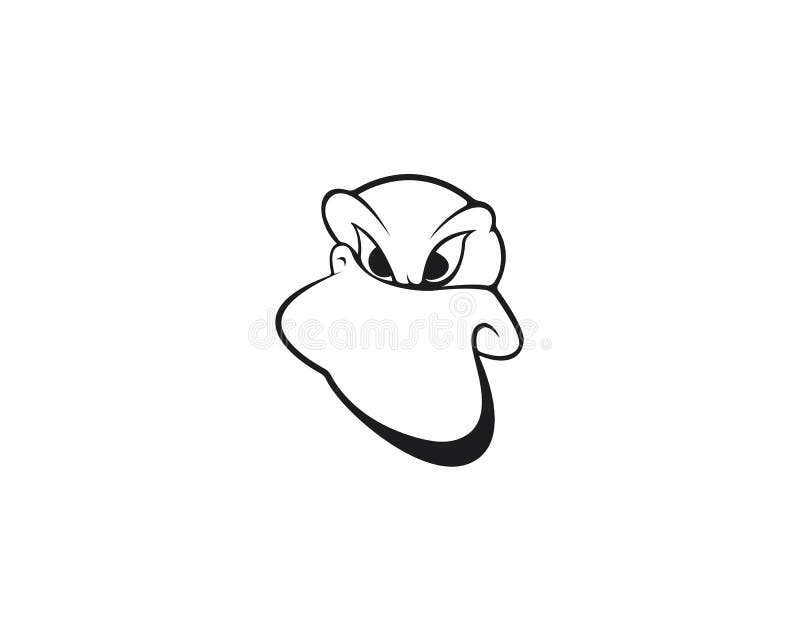 Illustratie van het het malplaatje de vectorpictogram van het eendembleem royalty-vrije illustratie Illustratie van het het malplaatje de vectorpictogram van het eendembleem royalty-vrije illustratie