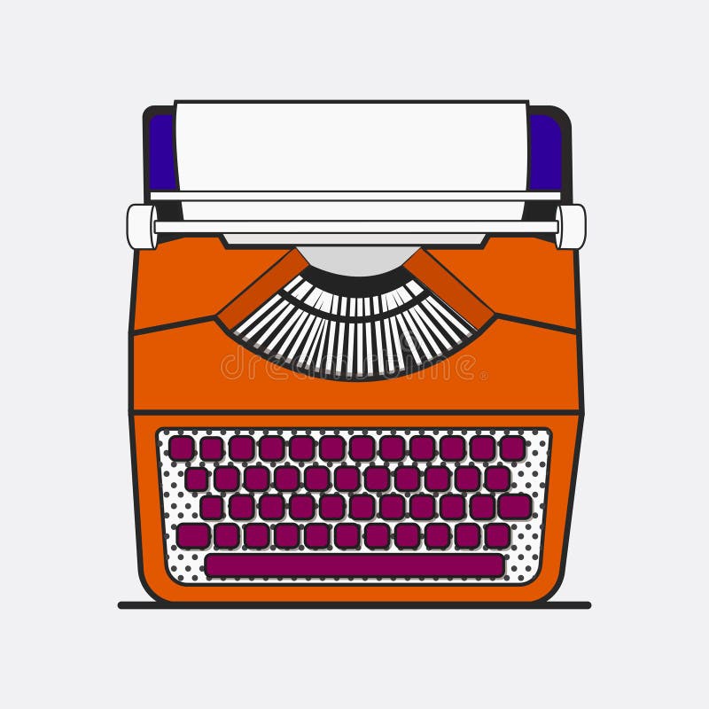 Illustratie van retro schrijfmachinevector vector illustratie