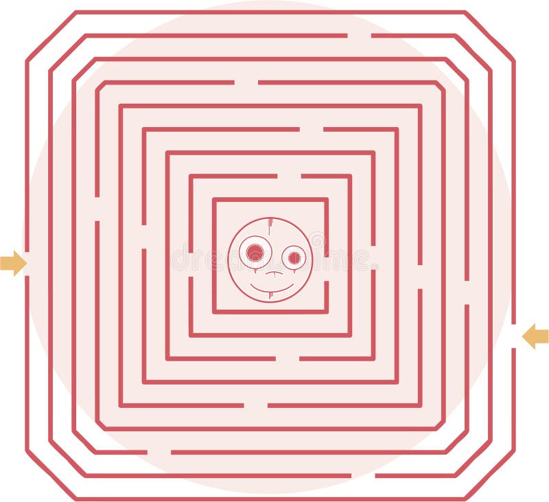 Vector labyrint illustratie vector illustratie
