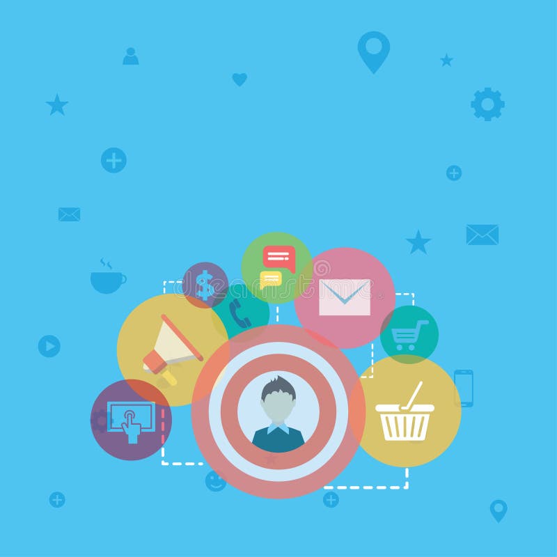 Illustratie van Vlakke Pictogram het Bedrijfs Digitale van de Marketingcampagne, Elementen, Concept en Symboolfoto Creatieve acht vector illustratie Illustratie van Vlakke Pictogram het Bedrijfs Digitale van de Marketingcampagne, Elementen, Concept en Symboolfoto Creatieve acht vector illustratie