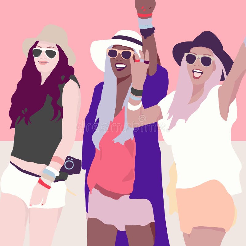 Illustratiegroep van jongeren uit verschillende rassen die feesten en zelfmaken Het portret van het glimlachen van jonge vrienden stock illustratie Illustratiegroep van jongeren uit verschillende rassen die feesten en zelfmaken Het portret van het glimlachen van jonge vrienden stock illustratie