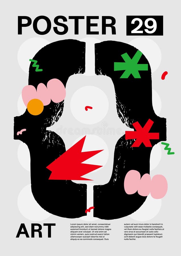 Sign {}. Poster Layout Design. Bracket. Cute Font. Template Poster