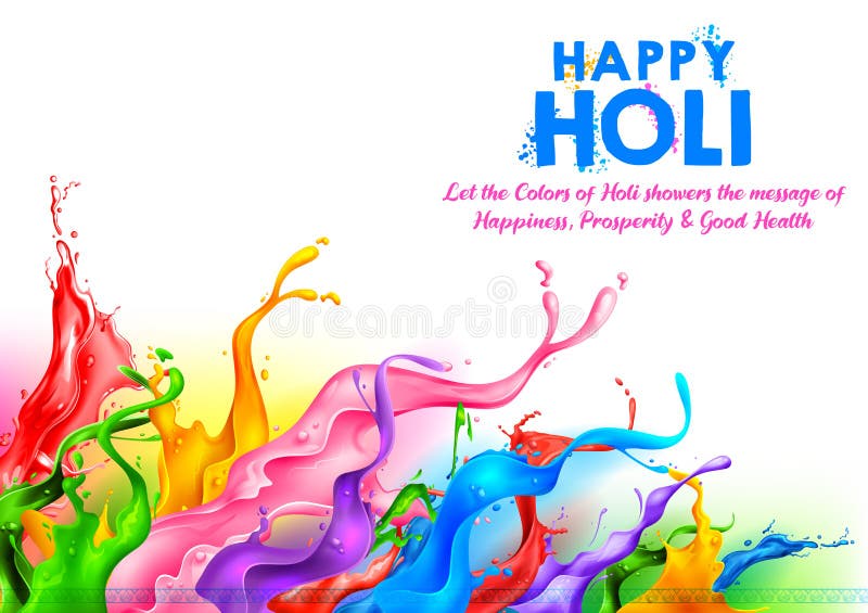 Abstract Colorful Happy Holi Background Card Design For Color Festival