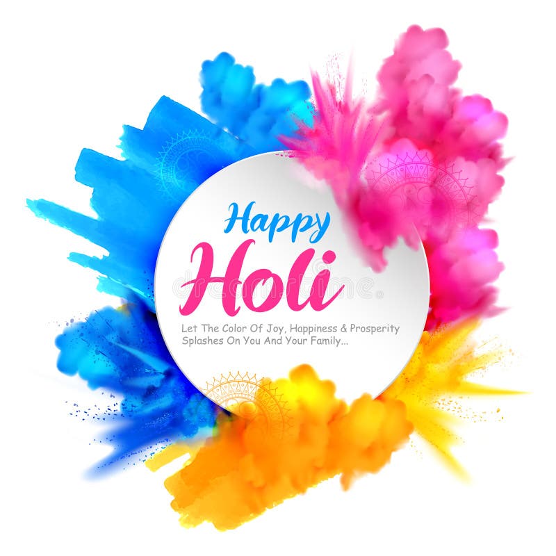 Colorful Happy Holi Background for Festival of Colors Celebration Greetings  Stock Vector - Illustration of creative, abstract: 172388571