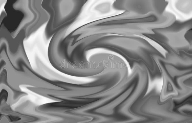 Illustration of gradient monochrome futuristic spiral shape stock illustration