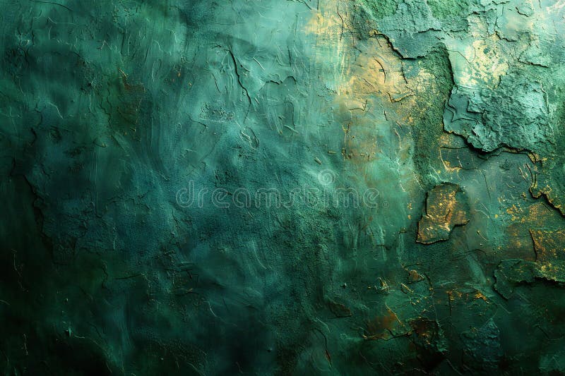 Abstract grunge background, green and teal color, empty space for text or design vector illustration