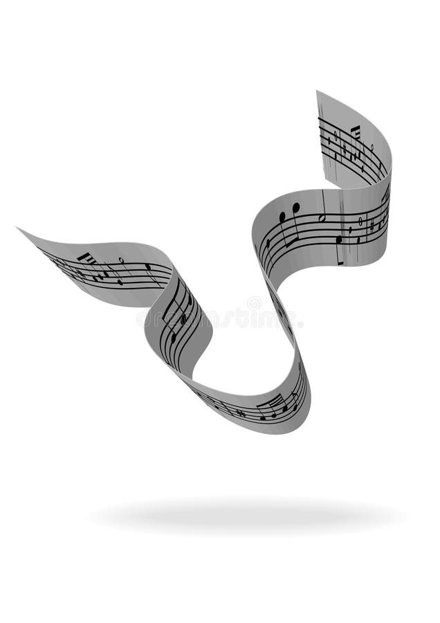 Illustration of an abstract music-sheet stock illustration