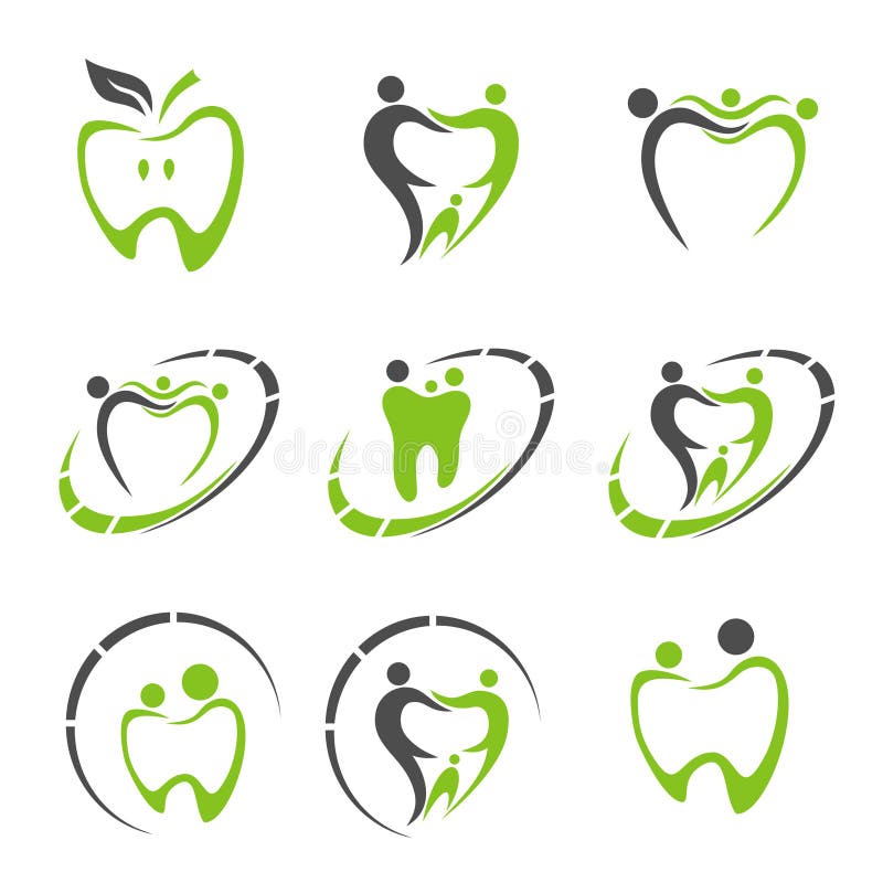 Illustration abstraite de vecteur des dents Logo dentaire illustration libre de droits Illustration abstraite de vecteur des dents Logo dentaire illustration libre de droits