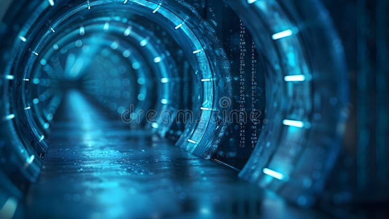Ilustrarea criptării avansate și a tehnologiei securizate de transmitere a datelor pentru un nivel sporit de confidențialitate vector illustration