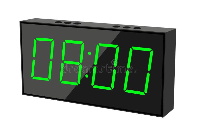 8 00 clock clipart illustration