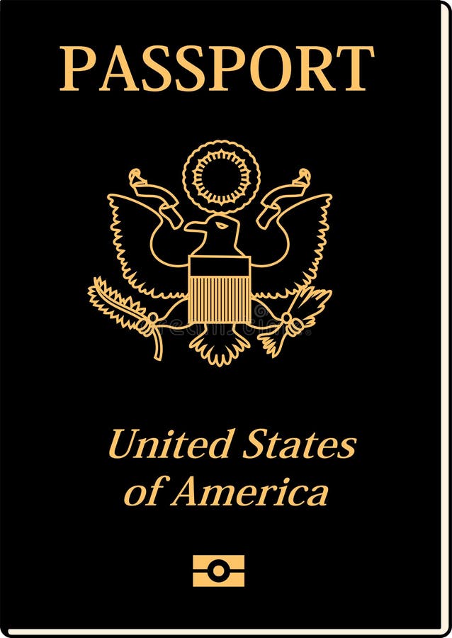 This is the Illustration of a American passport. This is the Illustration of a American passport