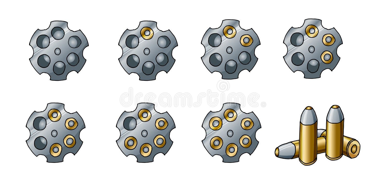 Russian roulette stock vector. Illustration of russian - 14837968