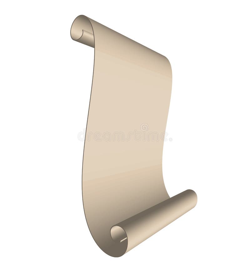 Illustration of an ancient scroll stock illustration