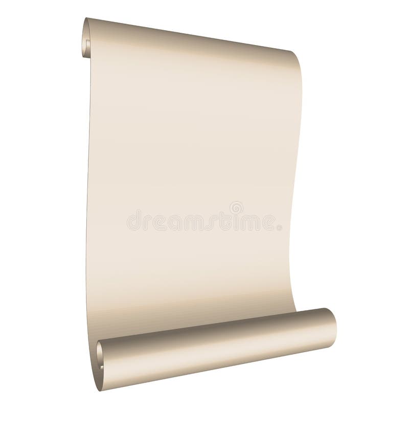 Illustration of an ancient scroll royalty free illustration