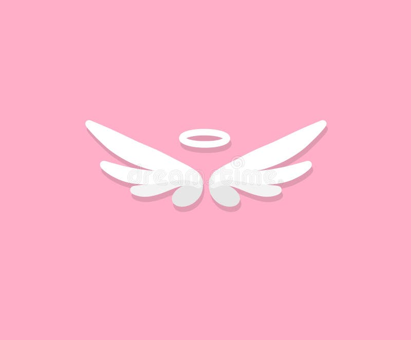 Illustration Angel Wings Isolated on Pink Background Stock Illustration -  Illustration of isolated, baby: 194813714