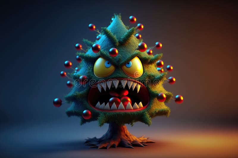 Illustration of an angry christmas vector illustration