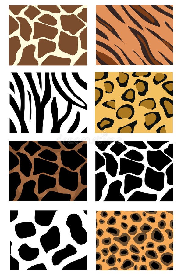Illustration of Animal Skin Textures Stock Illustration - Illustration of  fauna, textile: 5370602