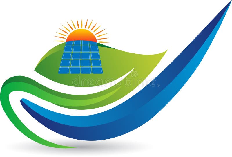Solar panel logo vector illustration