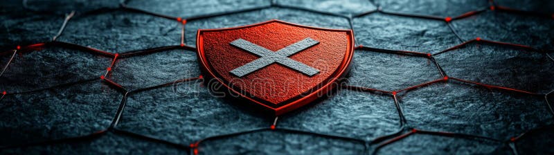 An illustration of artificial intelligence through neural networks, highlighting cybersecurity for big data, data. Shield artificial intelligence stock images, royalty-free photos and pictures