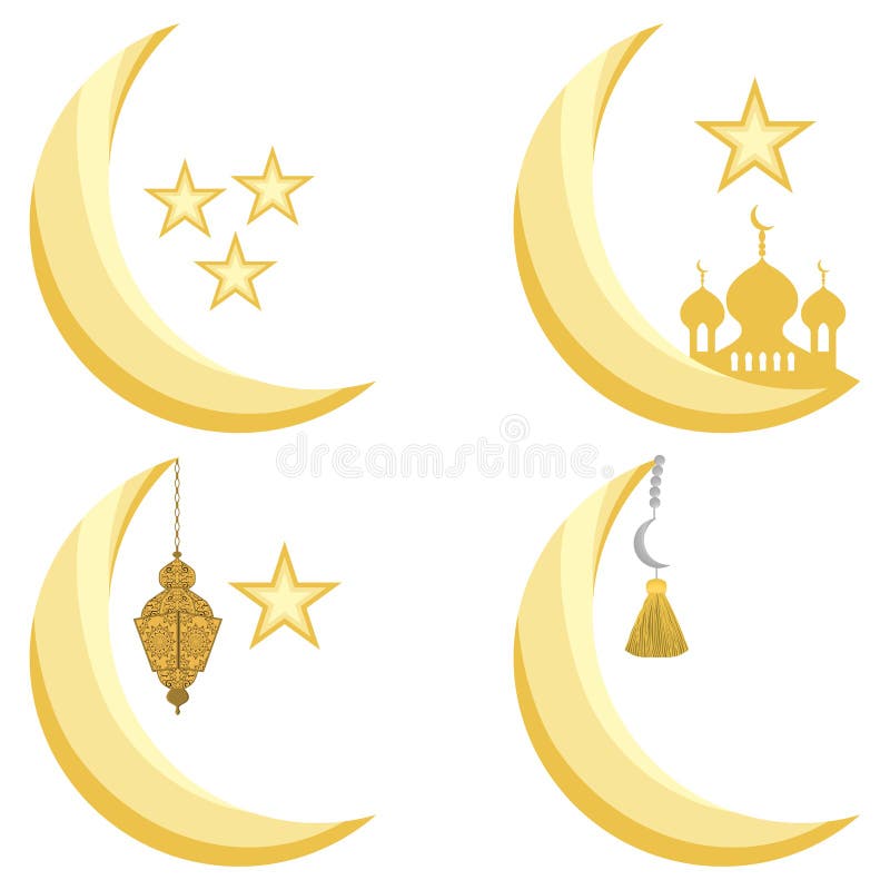 Illustration auf verschiedenen Arten Mond des großen Satzes des Themas stock abbildung Illustration auf verschiedenen Arten Mond des großen Satzes des Themas stock abbildung