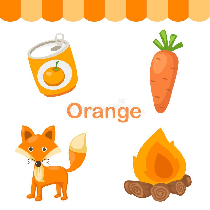 Illustration av den orange gruppen för färg stock illustrationer Illustration av den orange gruppen för färg stock illustrationer