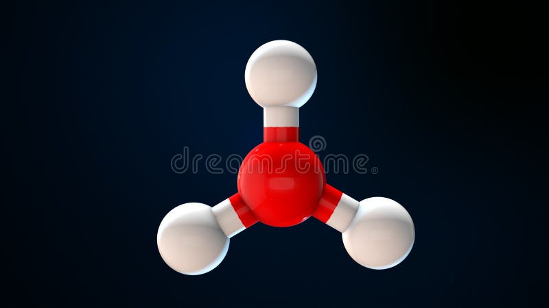 Illustration av den trigonala planära obligationsvinkeln 3d vektor illustrationer
