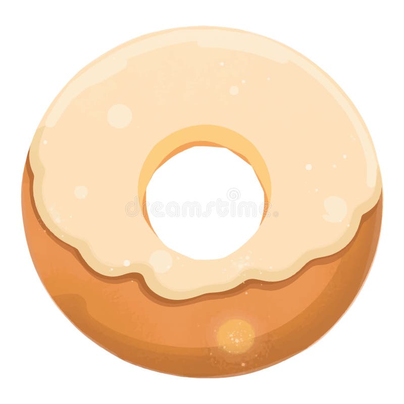 Illustration av en åsna med vaniljgräddfyllning som är perfekt för bageribefordringar: eftersertermerat innehåll eller sött smak. vektor illustrationer